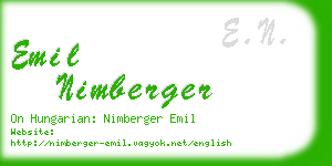 emil nimberger business card